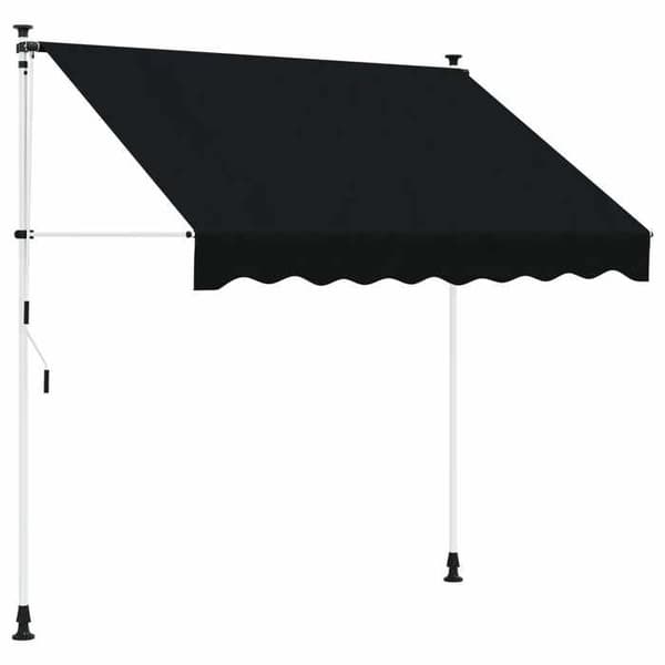 Maison Exclusive - Manuel udtrækkelig markise Sort 400 cm