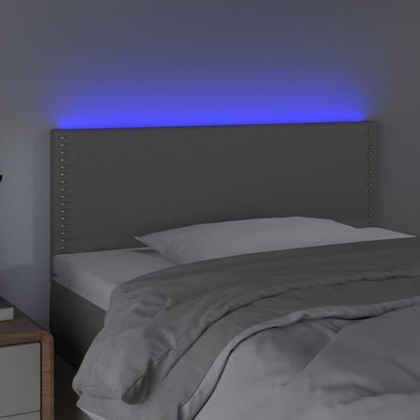 Maison Exclusive - LED Hovedgærde Grå 80x5x78/88 cm Syntetisk Læder Grå