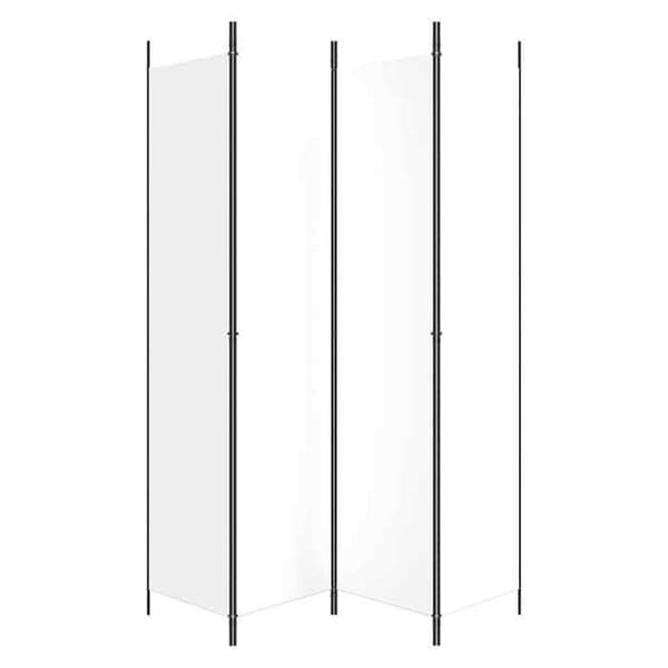 Maison Exclusive - Avskiljande vägg 4 paneler Vit 200x220 cm Tyg