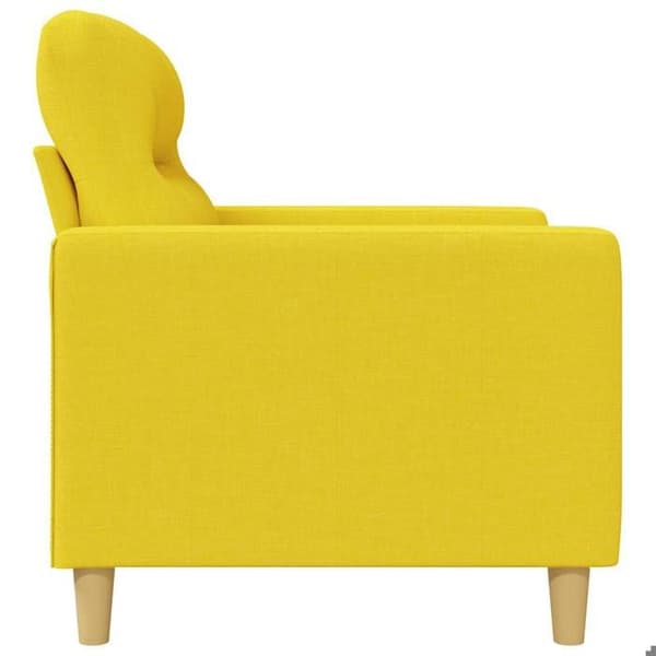 Maison Exclusive - Vaaleankeltainen 2-paikkainen sohva 140 cm Kangas