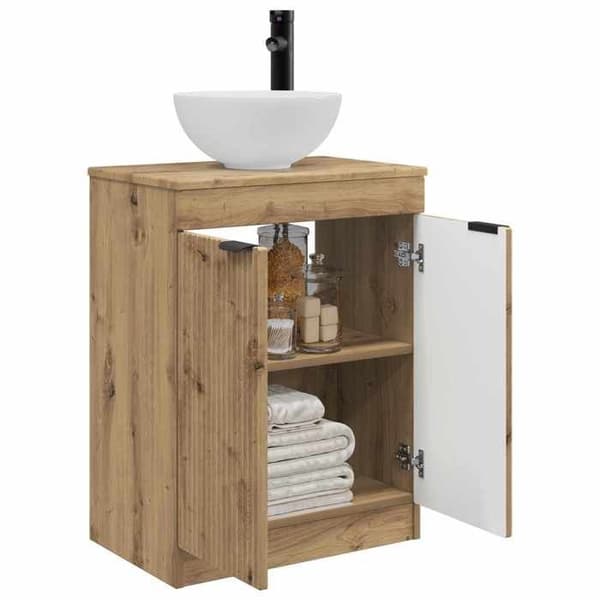 Maison Exclusive - Badrumsmöbel med handfat Ek hantverk