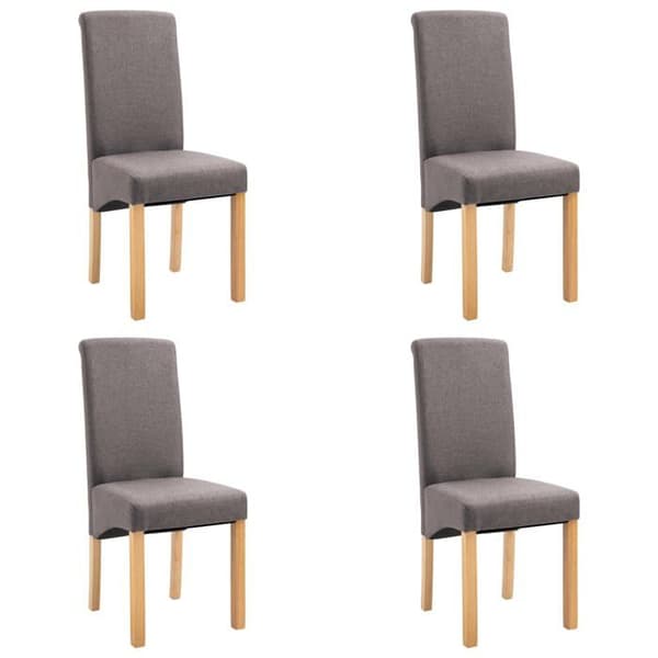 Maison Exclusive - Matstolar set om 4 taupe tyg mol