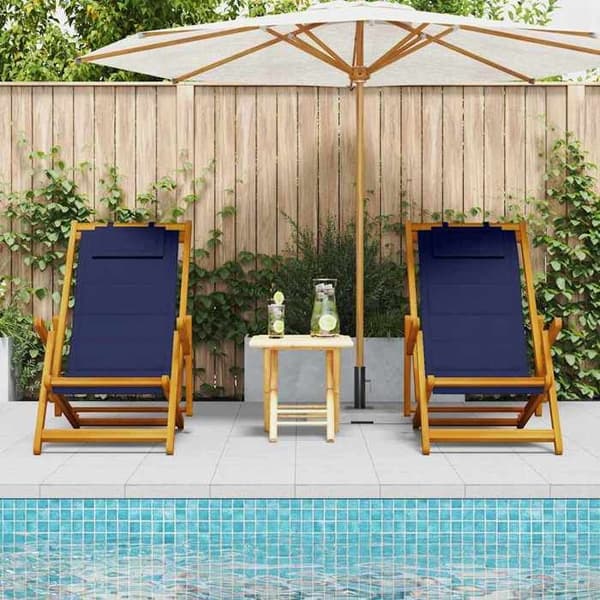 Maison Exclusive - Strandstol 2 st Brun Massivt Akaciaträ brun