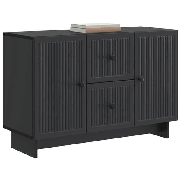 Maison Exclusive - Buffet med skuffe Sort 89 x 34,5 x 60 cm Ingeniørtræ