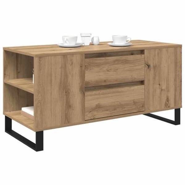 Maison Exclusive - Håndlavet egetræsbord 102 x 44,5 x 50 cm