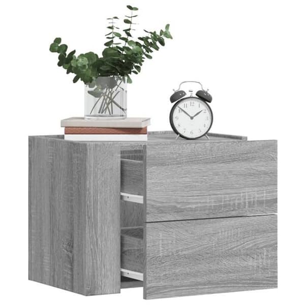 Maison Exclusive - Väggmonterad sängbord sonoma grå 45x30x35 cm