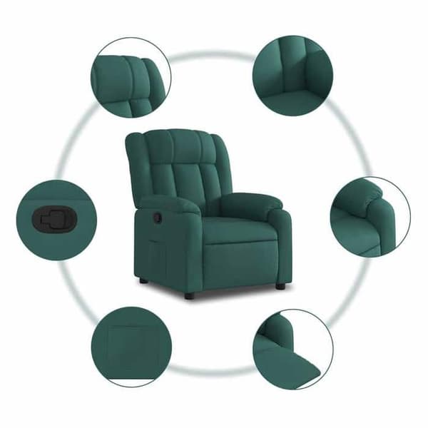 Maison Exclusive - Mørkegrøn Recliner Stol i Stof