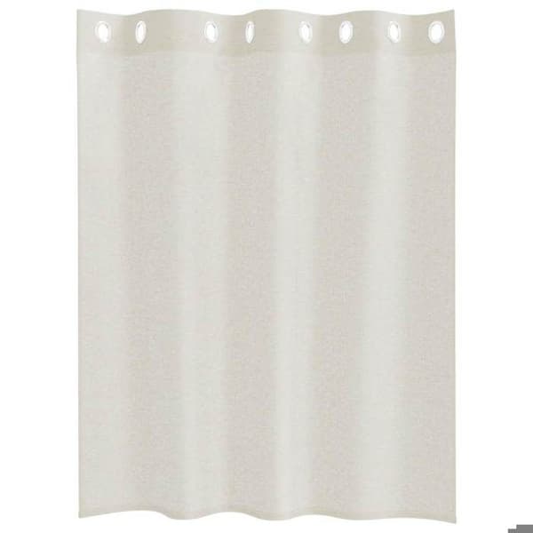 Verho - MAISON EXCLUSIVE - 2 kpl 140 x 140 cm - Kermansävy - Polyesteri - Läpinäkyvä Grädde