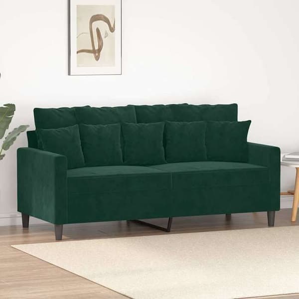 Maison Exclusive - Soffa 2-sits Grön mörk 140 cm Sammet