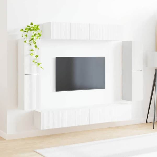 Maison Exclusive - TV-möbel 8 delar Vit