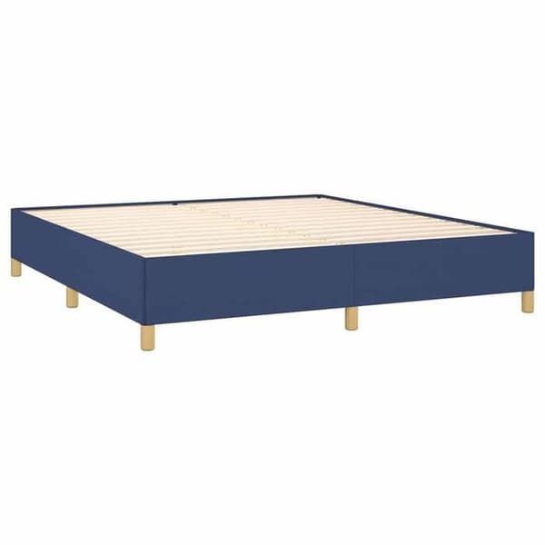 Sengestel - EKSKLUSIV HUS - 160x200 cm - Blå - 100% polyester stof - Lamelseng Blå