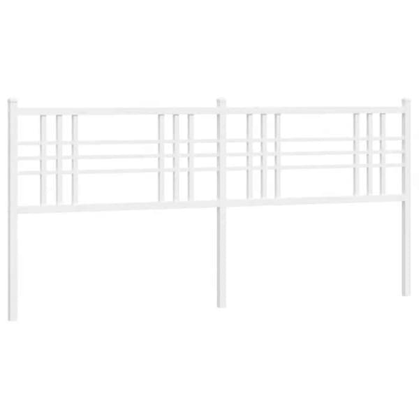 Maison Exclusive - Erstatnings hovedgærde metal hvid 200 cm