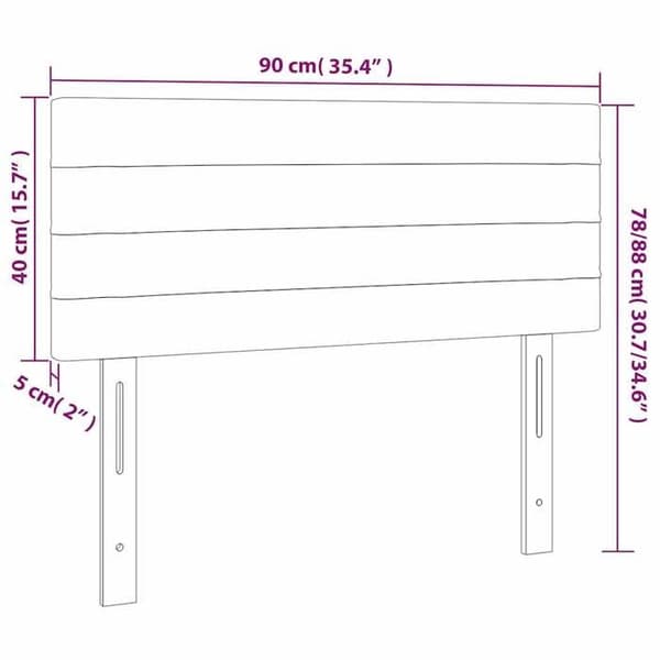 Maison Exclusive - Mörkblå sänggavel 90x5x78/88 cm Sammet
