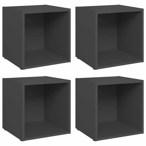 Maison Exclusive - TV-møbler 4 stk grå 37x35x37 cm ingeniørtræ Grå