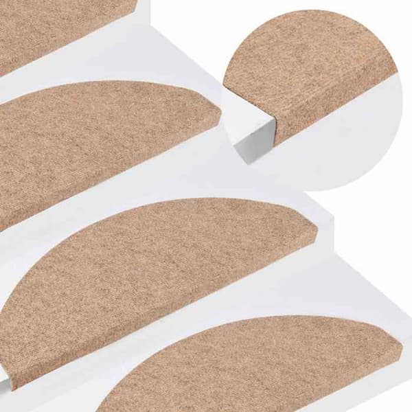 Maison Exclusive - Selvklebende trappetæpper 30 stk beige 65x22,5x3,5 cm