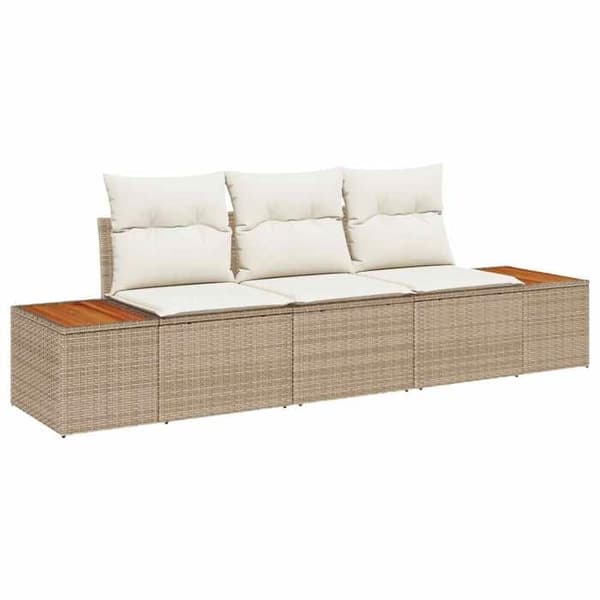 Trädgårdsmöbler - EXKLUSIVT HEM - 3 delar - Beige - Modulär - Justerbart bord beige