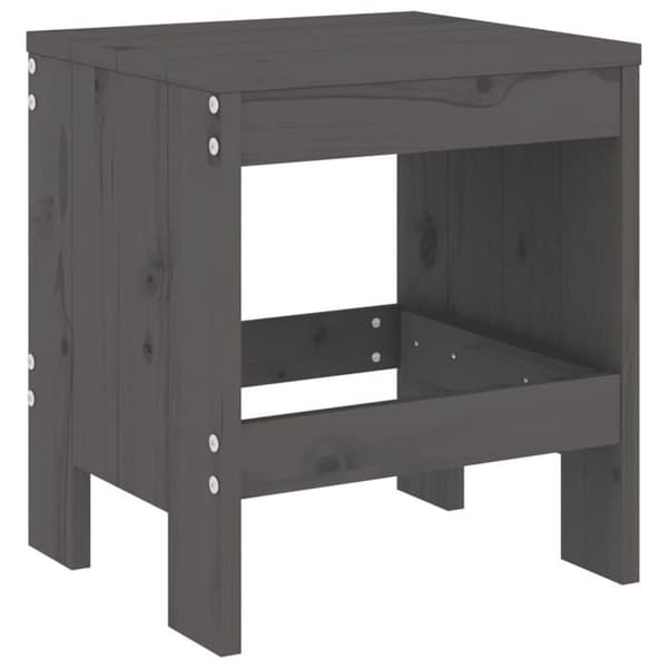 Maison Exclusive - Trädgårdsstolar set om 2 grå 40x36x45 cm massiv furu grå