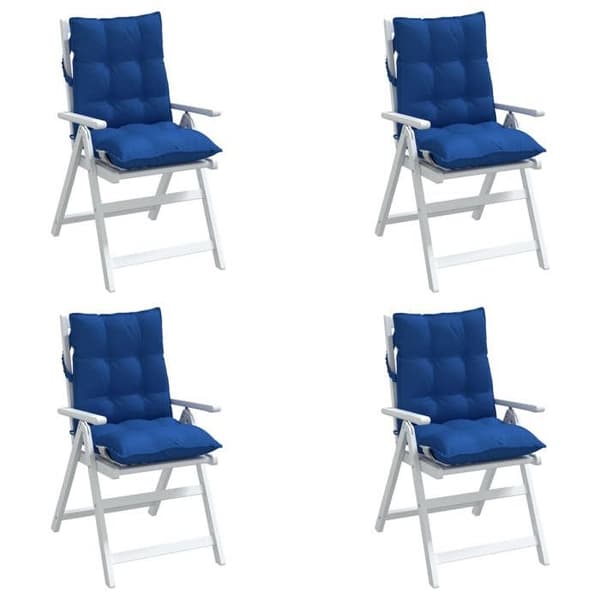 Maison Exclusive - Stolar med låg ryggstöd, 4-pack, kungligt blå kungsblå