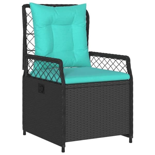 Maison Exclusive - Fällbara trädgårdsstolar set om 2 svart flätad resin Svart