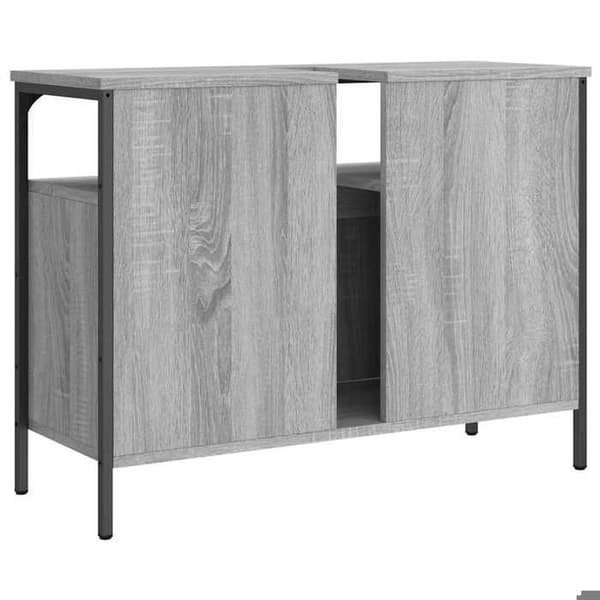 Maison Exclusive - Badrumsspegelskåp Sonoma grå 80x30x60 cm