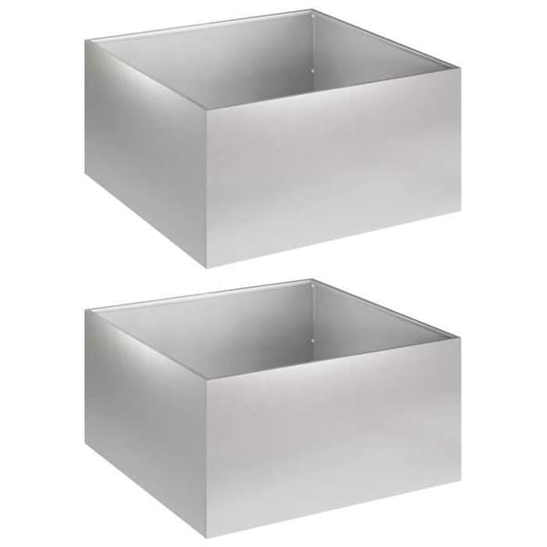 Maison Exclusive - Trädgårdskrukor 2 st Silver 40 x 40 x 30 cm