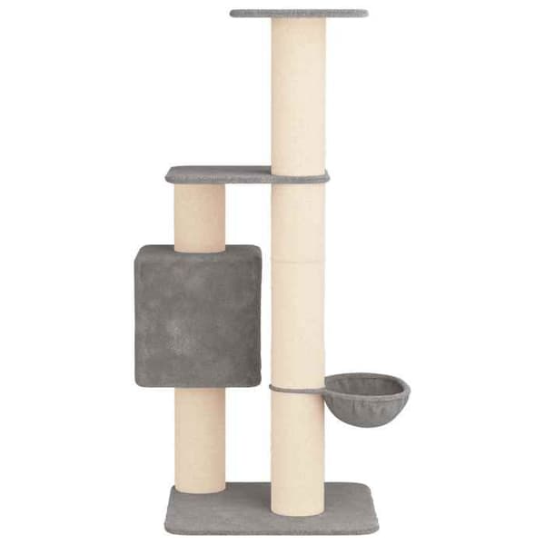 Maison Exclusive - Kattträd med sisal klöspinnar Ljusgrå 137 cm