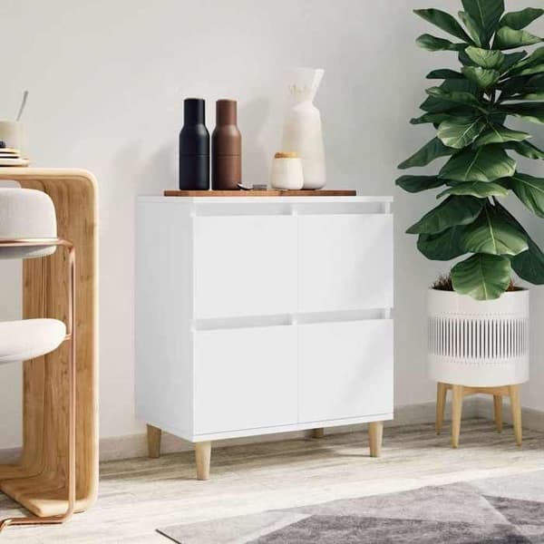 Maison Exclusive - Buffé Vit 60x35x70 cm Ingenjörsträ