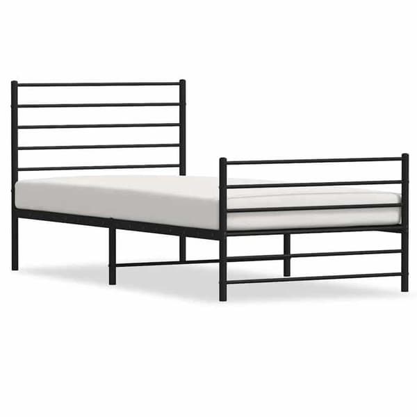 Sengestel - EKSKLUSIV HUS - 100x200 cm - Stål - Sort - Lamelseng Svart