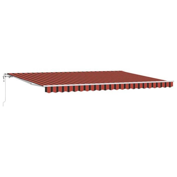 Maison Exclusive - Fällbart tak i orange och brunt 500 × 300 cm