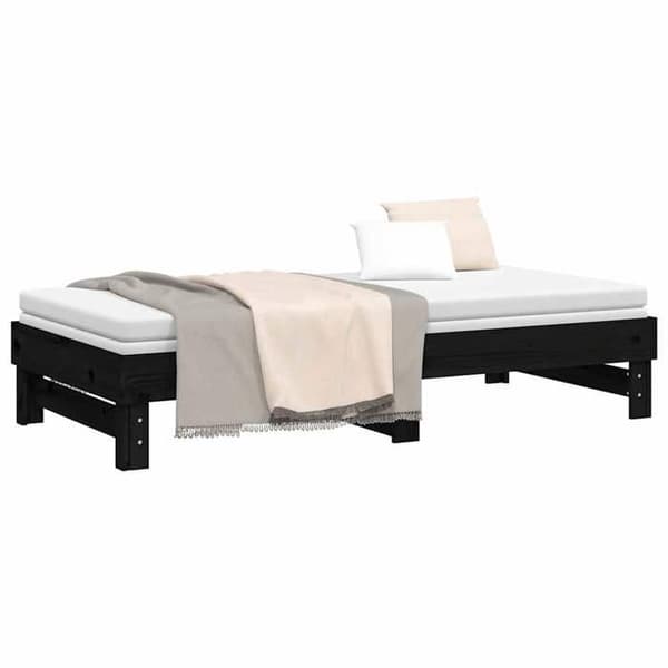 Maison Exclusive - Sovesofa uden madras sort 2x(90x190) cm