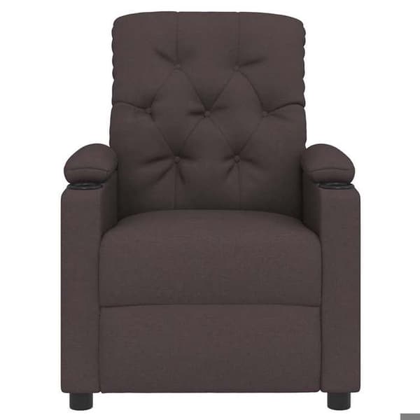 Maison Exclusive - Fällbar fåtölj Mörkbrun Tyg Mörkbrun