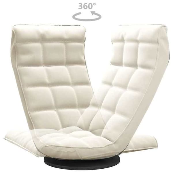 Maison Exclusive - Drejelig gulvstol Creme Velour Grädde