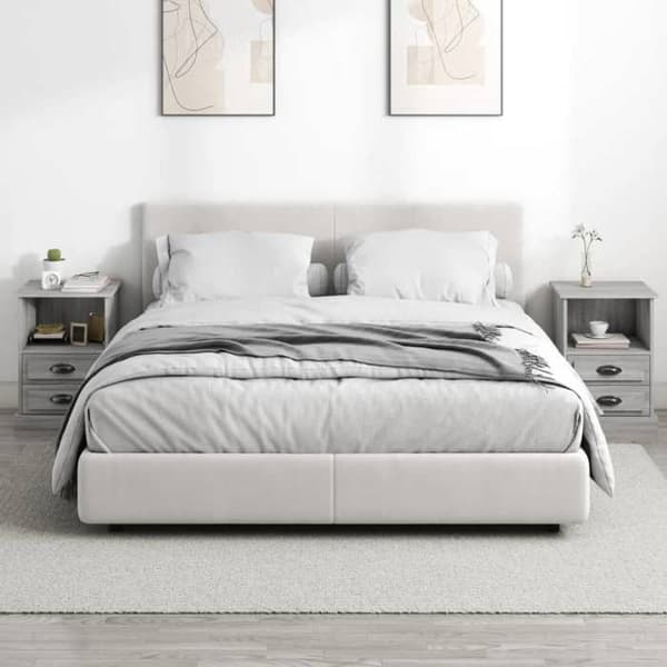 Maison Exclusive - Natborde 2 stk sonoma grå 43x36x60 cm Sonoma grå