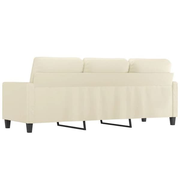 Maison Exclusive - 3-sitssoffa Creme 180 cm Syntetläder