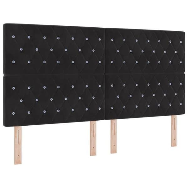 Maison Exclusive - Svart sänggavel 180 cm Sammet