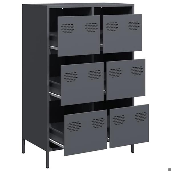 Maison Exclusive - Buffé hög antracit 68x39x101,5 cm stål antracit