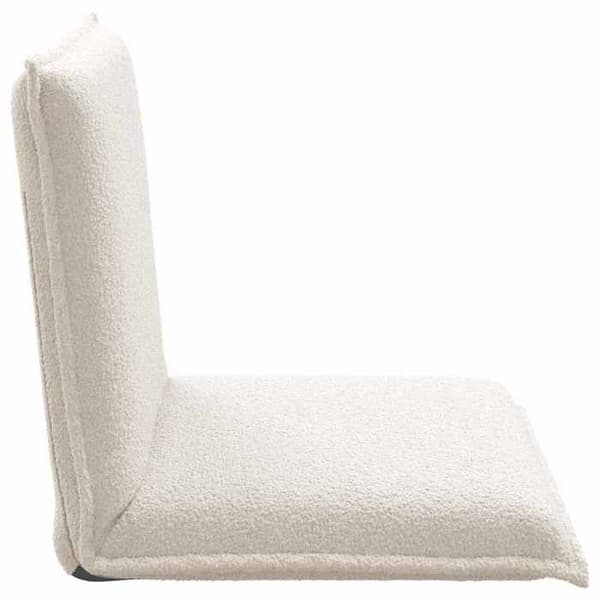 Maison Exclusive - Justerbar golvstol Creme i fårull
