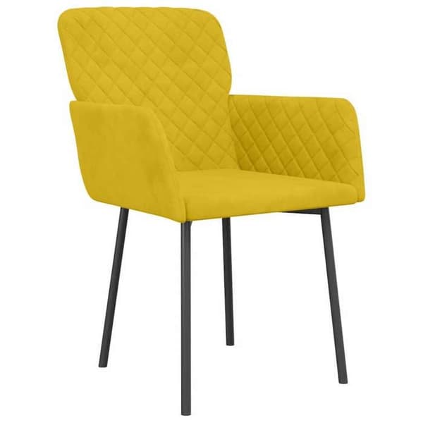 Maison Exclusive - Matstolar set om 2 Gul Sammet