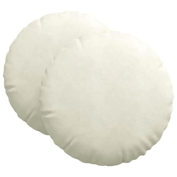 Istuinalustat - EXKLUSIIVINEN KOTI - Ø 80 x 29 cm - Kermanvärinen sametti - Polyesteritäyte - 2 kpl Grädde