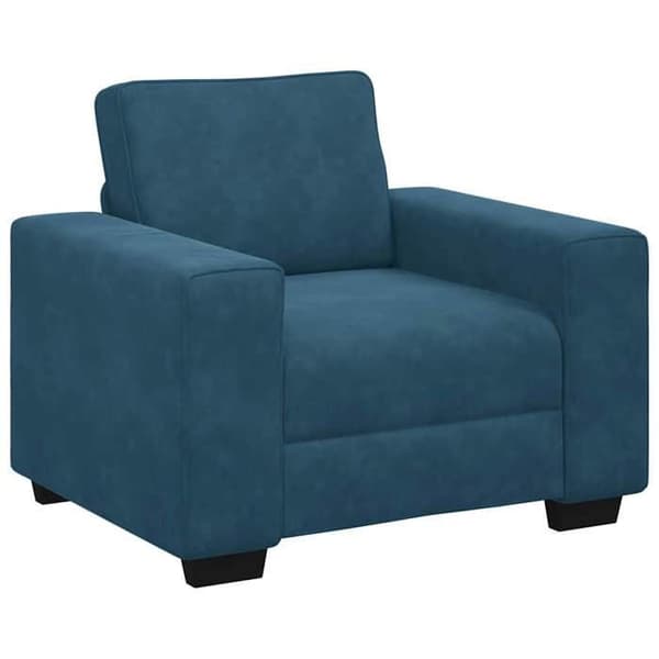 Maison Exclusive - Sininen nojatuoli sohva 100x77x82 cm sametti