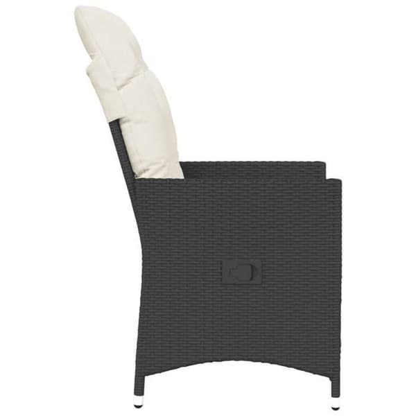 Maison Exclusive - Musta punottu muovituoli, jossa on pehmusteet