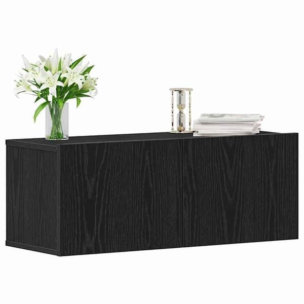 Maison Exclusive - TV-møbel 2 stk Sort eg Ingeniørtræ