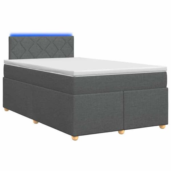 Maison Exclusive - Boxspring-sänky tummanharmaalla patjalla 120 x 190 cm Kangas Mörkgrå