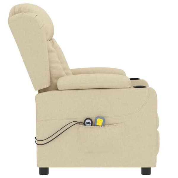Maison Exclusive - Elektrisk massage stol Creme Stof