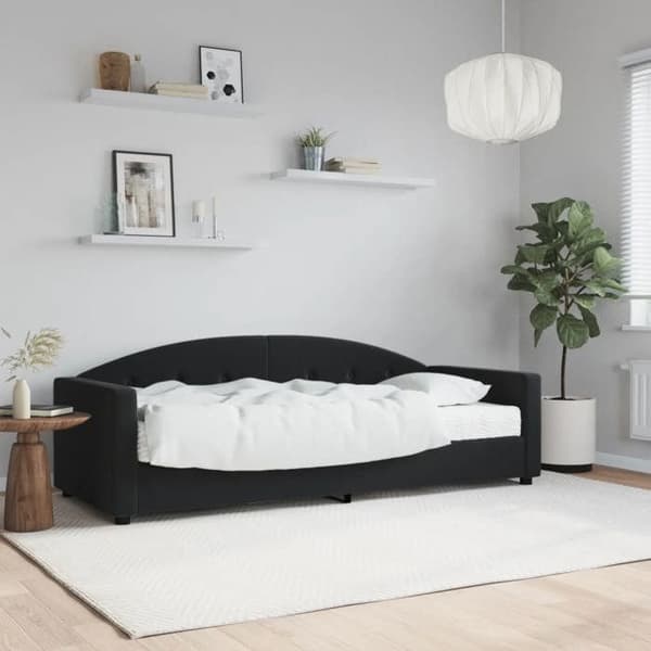 Maison Exclusive - Päivävuode mustalla patjalla 80x200 cm sametti