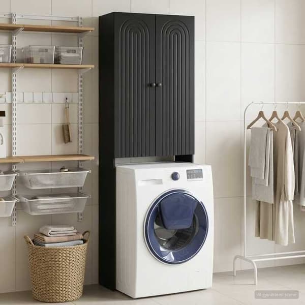 Maison Exclusive - Toilettskabe ALKMAAR Sort 66 x 25,5 x 190 cm