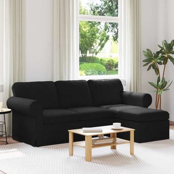 Maison Exclusive - Sort Sofa 215 x 138 x 80 cm stof