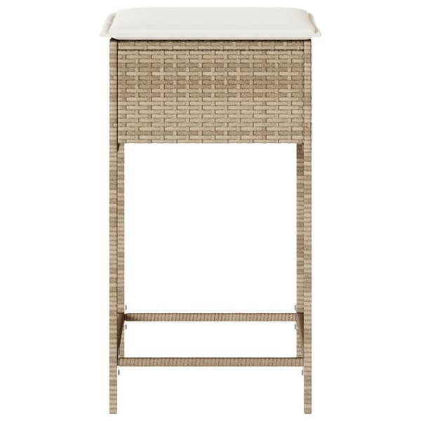 Barstole til haven - EKSKLUSIV HUS - Barstol til haven - Beige - Poly rattan - Sæt med 2 beige