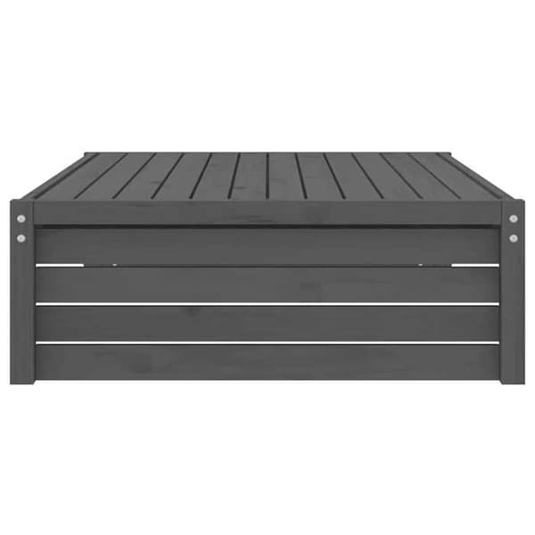 Maison Exclusive - Trädgårdsfotstöd 120x80 cm grå massiv furu