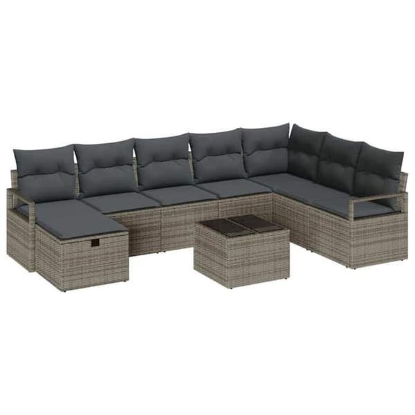 Trädgårdsmöbler - EXKLUSIVT HUS - Set 6 delar - Poly rattan - Modulär - UV-beständig
